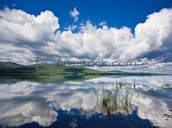 Russian, Primorye, beautiful sunny lake