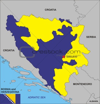 Bosnia and Herzegovina map