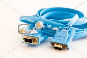 two flat network cable to configure routers