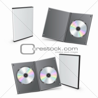 3d vector DVD boxes