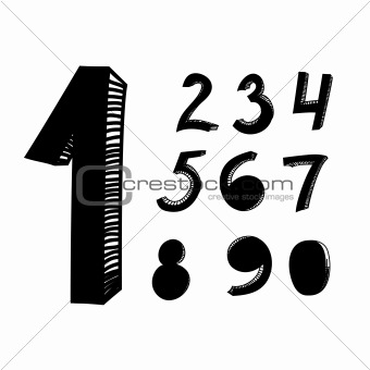 Hand drawn numbers