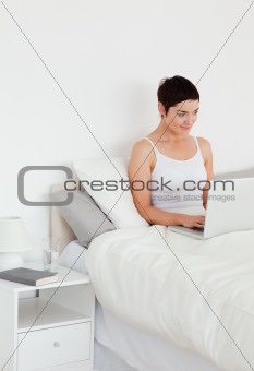 Good looking woman using a laptop