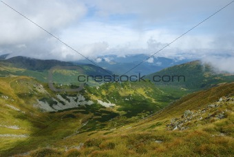 mountain scenery in Carpathians