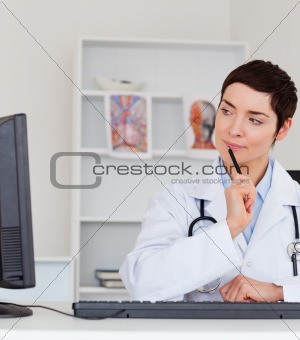 Portrait of a thoughtful female doctor