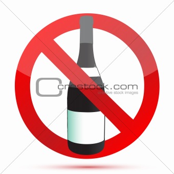 No alcohol sign illustration design over a white background