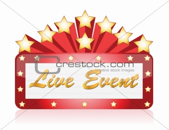 Live event red Star Neon theater / Movie Sign