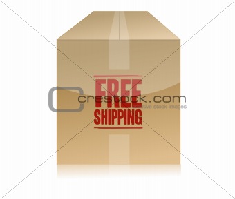 free shipping box illustration design isolated over a white background