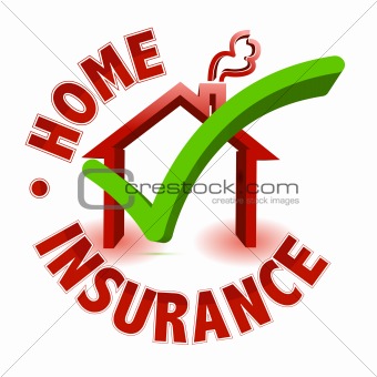 Home Insurance concept isolated on white