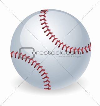 Shiny baseball ball illustration