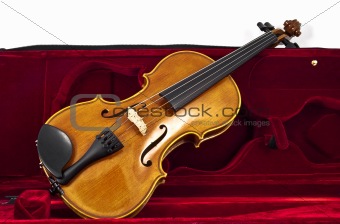 Italian wooden Violin in case box