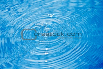 Drop of water making circular waves