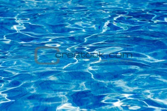 Surface of water of the pool