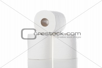Clean white toilet paper
