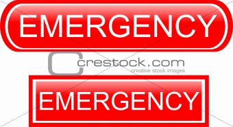 Emergency sign icon isolated on white background