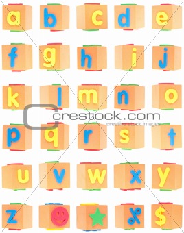 Alphabet Set on Foam Blocks
