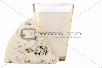 Slice of the Danish blue cheese
