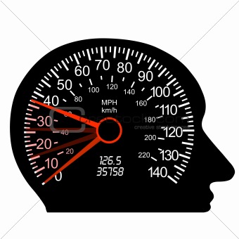 car speedometer in the human brain