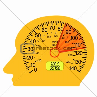 car speedometer in the human brain