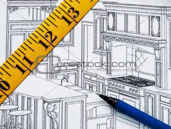Planning a renovation in the kitchen with the floor plan