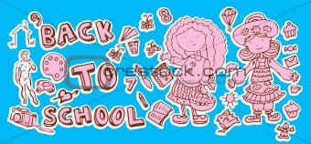Back to school doodle Hand-Drawn BTS Sketchy Doodles school scra