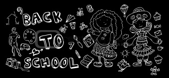 Back to school doodle Hand-Drawn BTS Sketchy Doodles