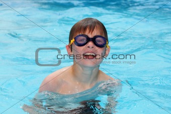 Swimming boy