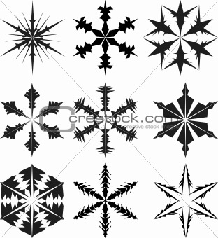 snowflake silhouette vector