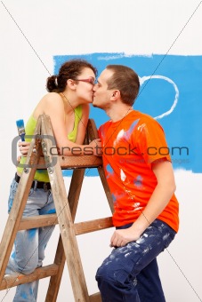 Kiss on the ladder