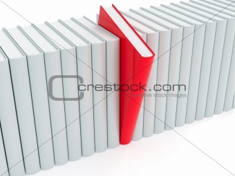 Red book within white ones