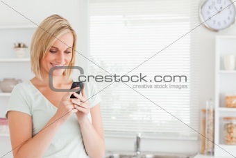 Charming woman with a mobile