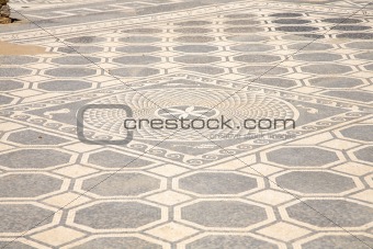 ancient floor with mosaics