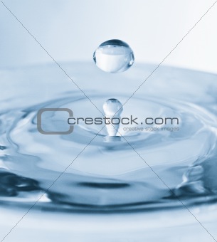 drop falling in water