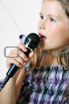 Girl sings a christian song