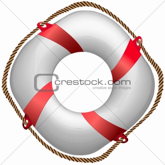 twisted red life buoy