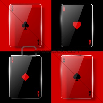 Glass poker aces