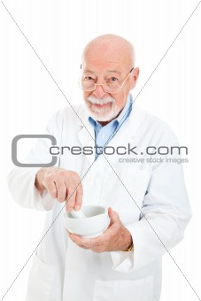 Pharmacist with Mortar and Pestle