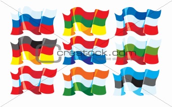 Three-coloured flags