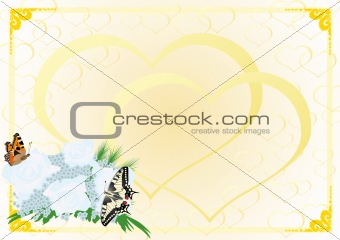 Bridal bouquet and butterflies