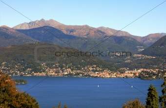 View on Lake Maggiore in Italy.