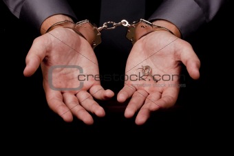 Arrested in handcuffs