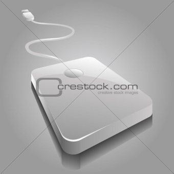 iconic vector illustration of a white portable hard disc