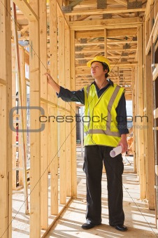 young  man at the construction  site