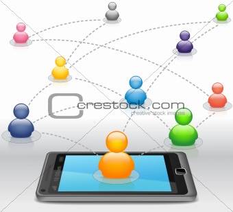 Social Media Network on Smartphone