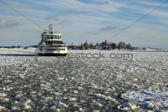 Ferry In Helsinki Winter