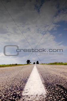 countryside road and sky