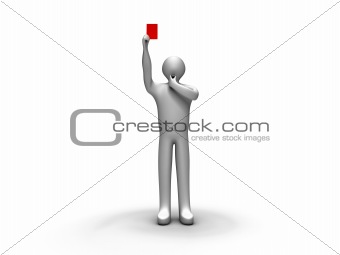 Referee showing Red Card