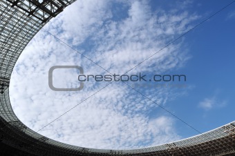 Stadium roof and sky