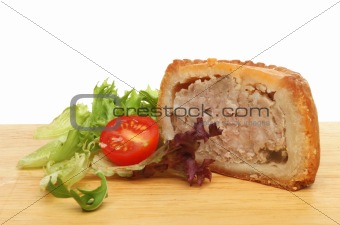 Portion of pork pie