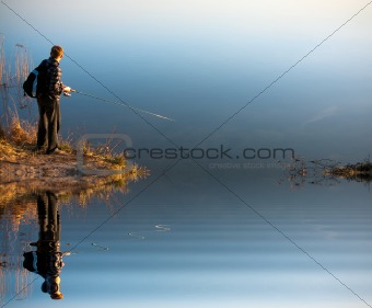 Fishing in a lake