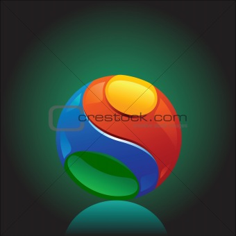 colorful and shiny chromium ball graphics